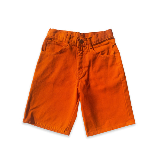 Retro Bright Orange Denim Shorts 7 - 8 Years Retro_Bright_Orange_Denim_Shorts__192 - Secondly