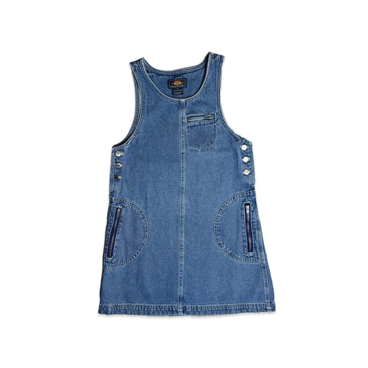 Retro Denim Pinafore Dress 8 - 9 Years New Arrivals Winter Retro_Denim_Pinafore_Dress_8 - 9_Years_439 - Secondly