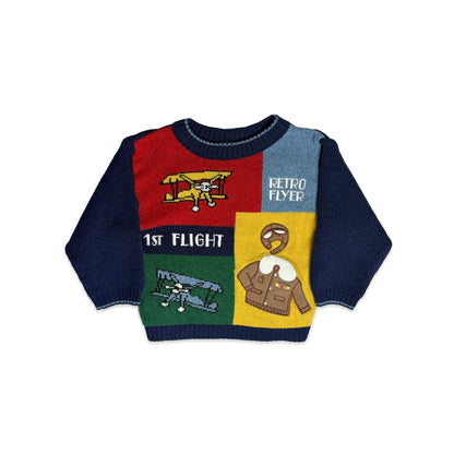 Retro Flyer Intarsia Knit 3 - 4 Years New Arrivals Winter Retro_Flyer_Intarsia_Knit_3 - 4_Years_353 - Secondly