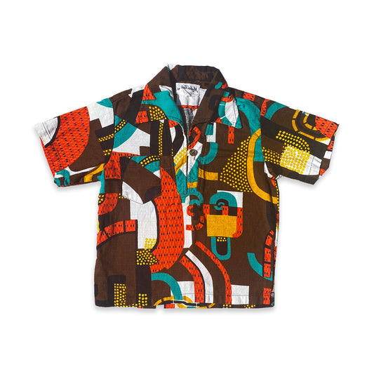 Retro Geometric Hawaiian Shirt 8 - 9 Years Retro_Geometric__Hawaiian_Shirt__222 - Secondly