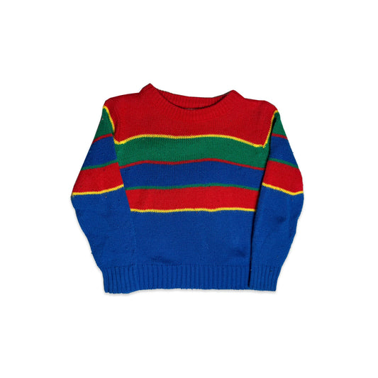 Retro Striped Knitted Jumper 3 - 4 Years New Arrivals Winter Retro_Striped_Knitted_Jumper_3 - 4_Years_348 - Secondly