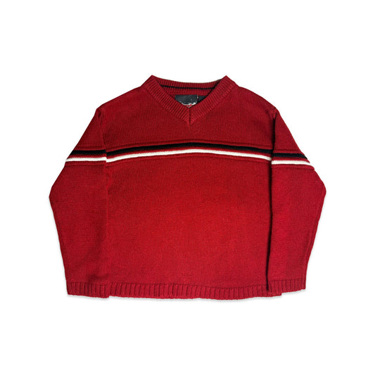 Ribbed Stripe Vneck Jumper 5 - 6 Years New Arrivals Winter Ribbed_Stripe_Vneck_Jumper_5 - 6_Years_356 - Secondly