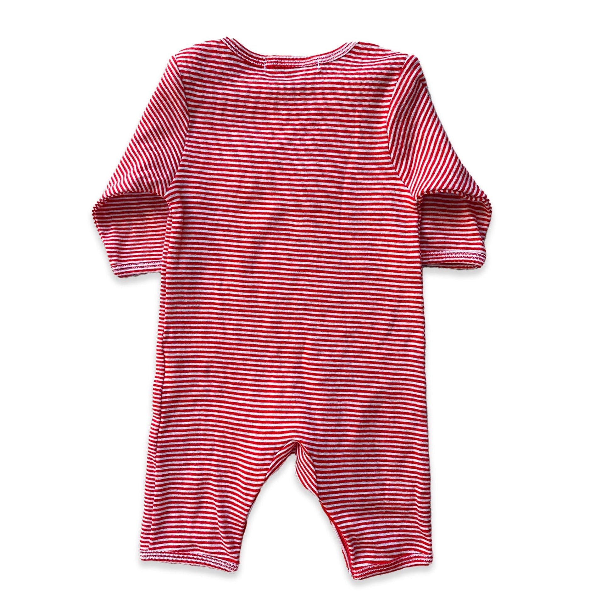 Stripe Embroidered All in One Babygrow Casual - Secondly