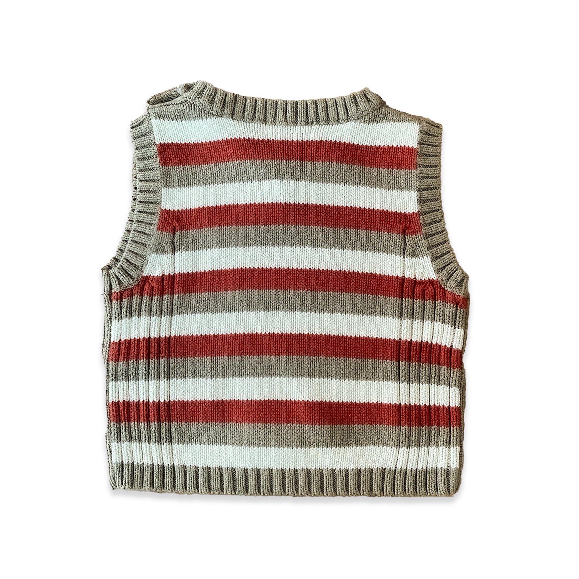 Stripe Knitted Vest Jumper - Secondly