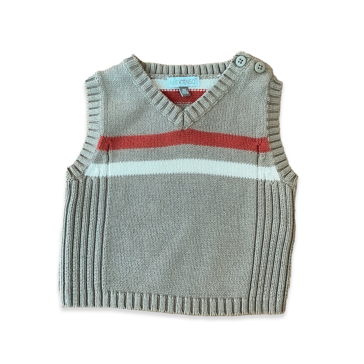 Stripe Knitted Vest Jumper - Secondly