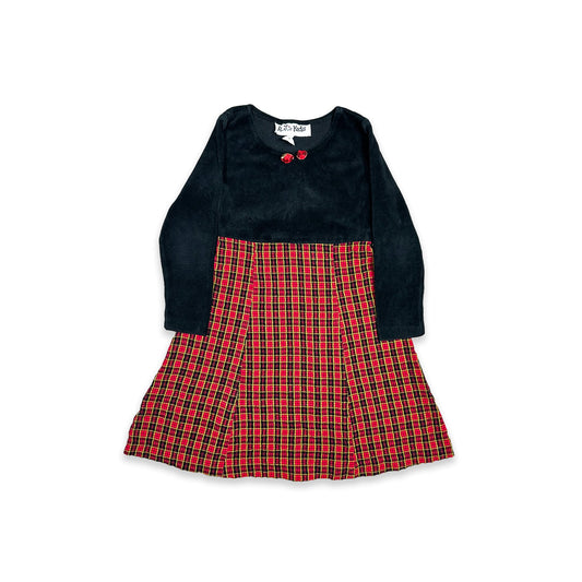 Velvet & Tartan Winter Dress 4 - 5 Years Dress Floral Velvet_&_Tartan_Winter_Dress_4 - 5_Years_293 - Secondly