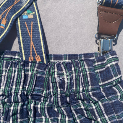 Vintage Checkered Shorts with Paddle Printed Braces 3-4 Years - Secondly