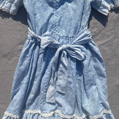 Vintage Prairie Floral Lace Frill Detail Dress 9 - 10 Years Vintage_prairie_Floral_Lace_Frill_Detail_Dress_153 - Secondly