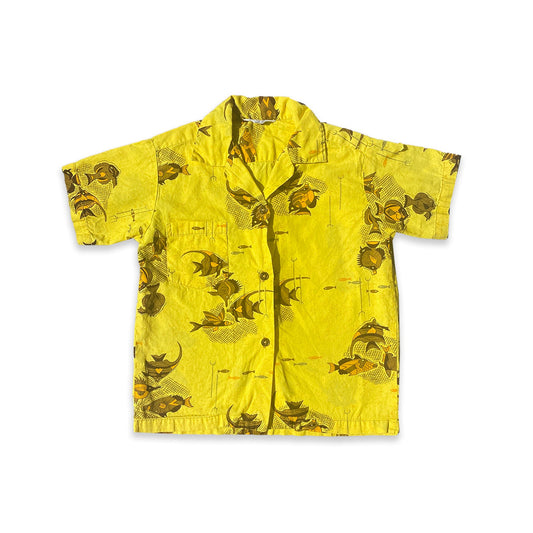 Yellow Fish Hawaiian Shirt 8 - 9 Years Yellow_Fish_Hawaiian_Shirt_216 - Secondly